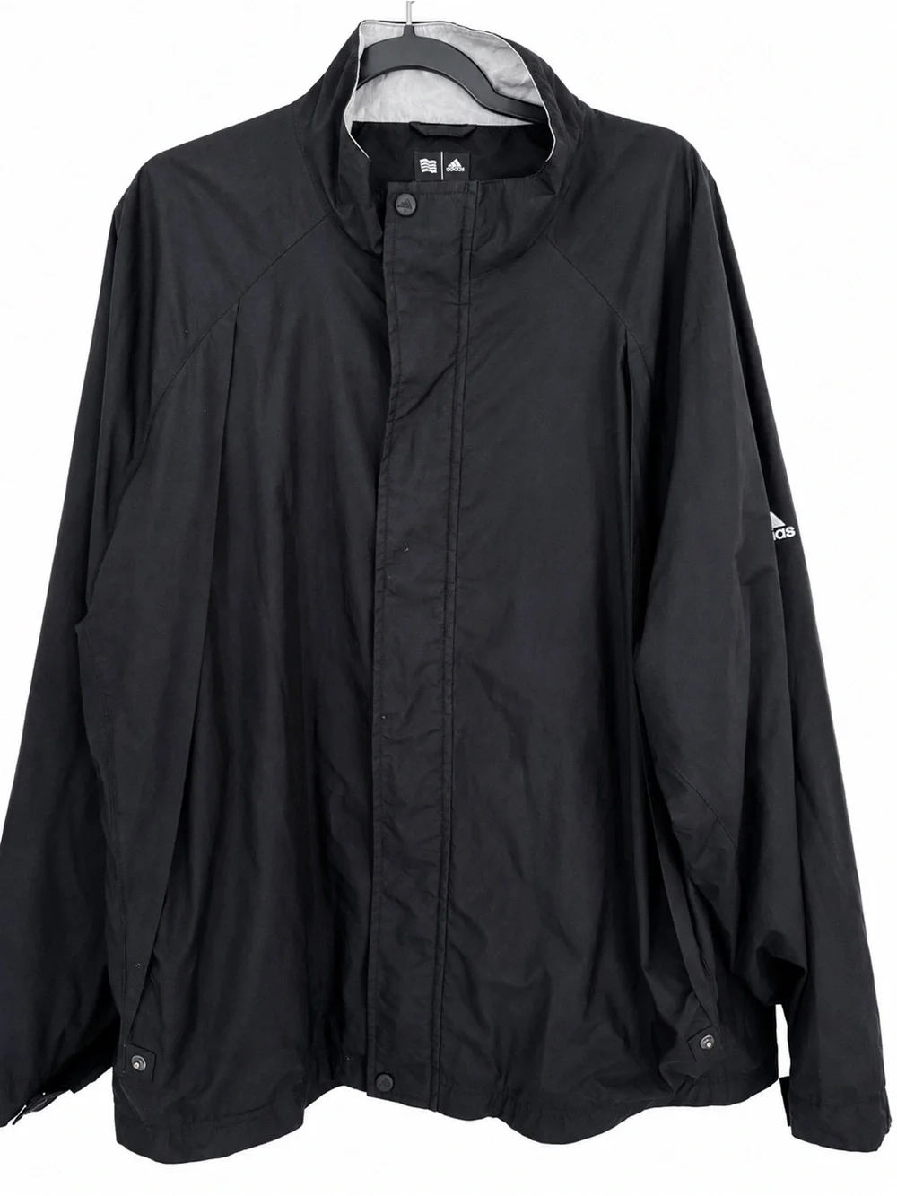 Vintage Adidas Climashield Storm Men’s Black Windbreaker Jacket 90s Y2K Golf XL